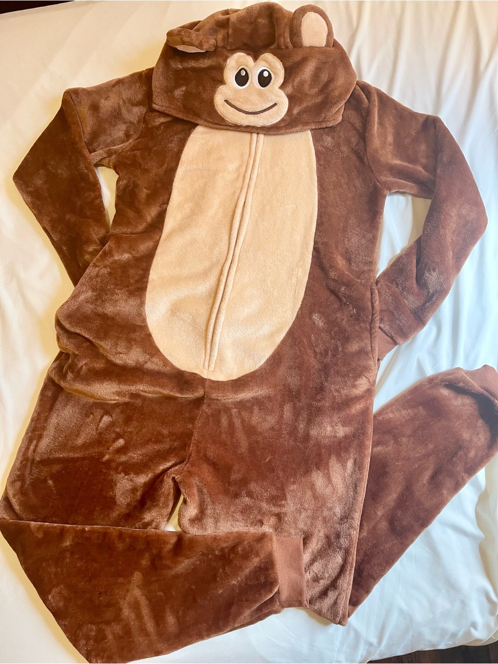 Adult Unisex Monkey Onesie with Hood